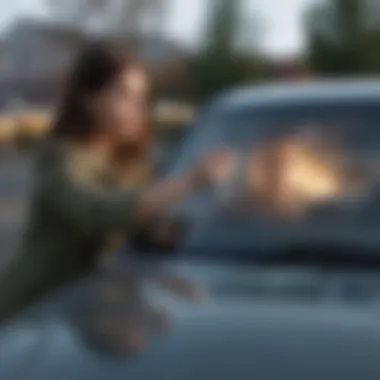 Customer Filing Windshield Claim with AAA Agent Customer filing windshield claim with AAA agent