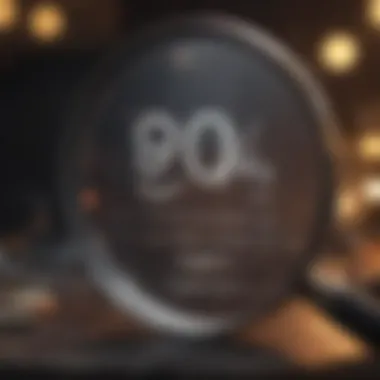 Magnifying Glass on Percentage Sign