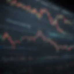 Dynamic market graph illustrating stock trading fluctuations
