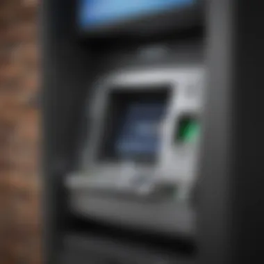 Sleek ATM interface displaying cash withdrawal options