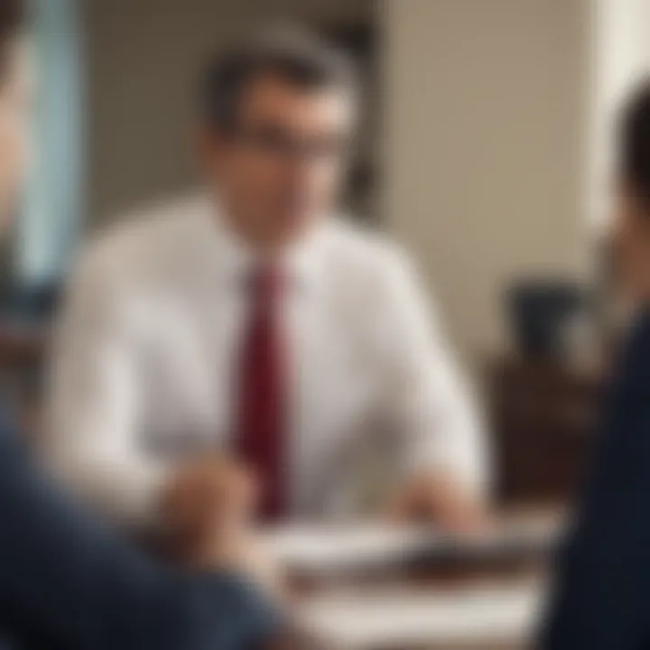 Professional Bank of America loan officer assisting a client