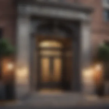 Grand Entrance of BB&T Bank Illustration of elegant bank entrance
