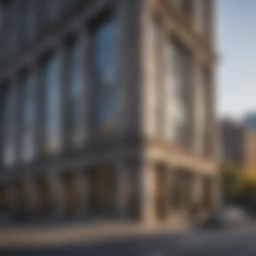 Modern architecture of a prominent bank building in downtown Spokane