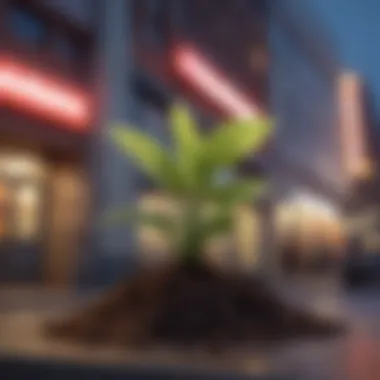 Credit Building Financial Growth Illustration of a financial growth plant with Capital One logo leaves