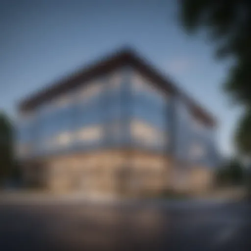 Exterior view of a modern credit union building in Washington DC