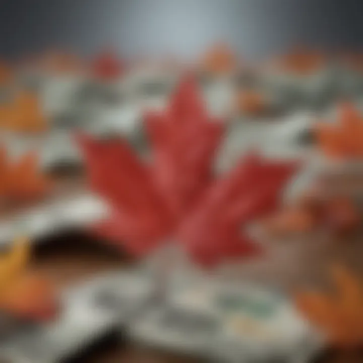 Illustration of Canadian Maple Leaf symbolizing financial landscape in Canada