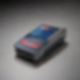 Close-up of a Capital One card reader highlighting its sleek design and key features.