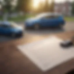 Illustration of a car insurance policy document
