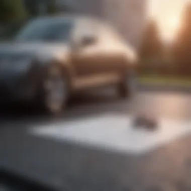 Clear Insurance Status Confirmation Illustration of a car with a checkmark symbol indicating insurance status