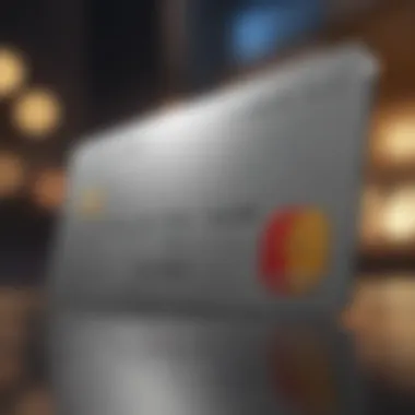 Close-up of Capital One Platinum Mastercard design details