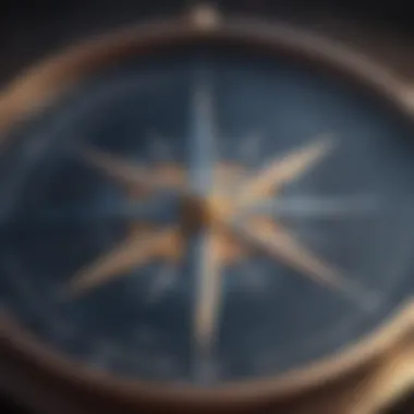 Compass to Financial Success Illustration of a compass pointing towards financial success