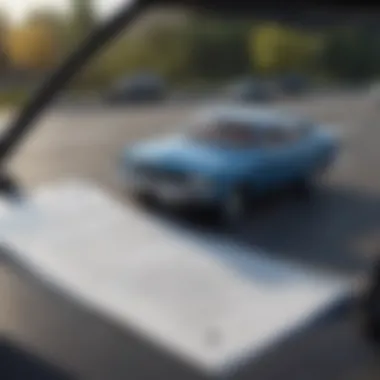 Maximizing Insurance Benefits Insurance Policy Paperwork with Windshield Coverage Highlighted
