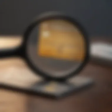 Understanding Interest Rates Credit card with magnifying glass on interest rates section
