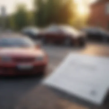 Detailed Car Insurance Policy Illustration of a car insurance policy document