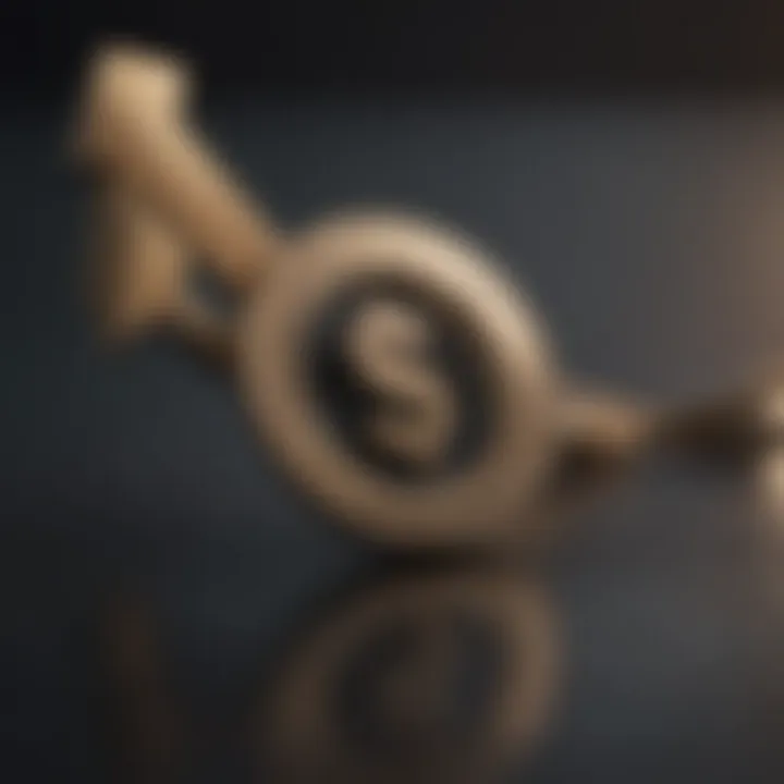 Dollar sign with fluctuating arrow representing premiums