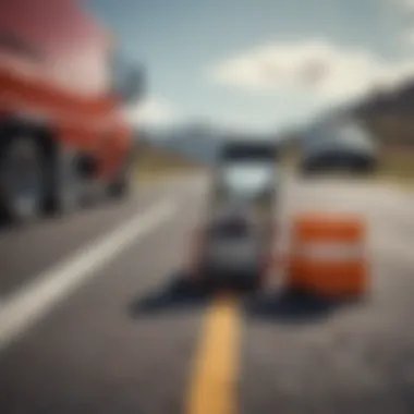 Driver using emergency road assistance app