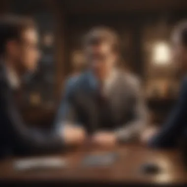 An entrepreneur discussing business strategy with a financial advisor
