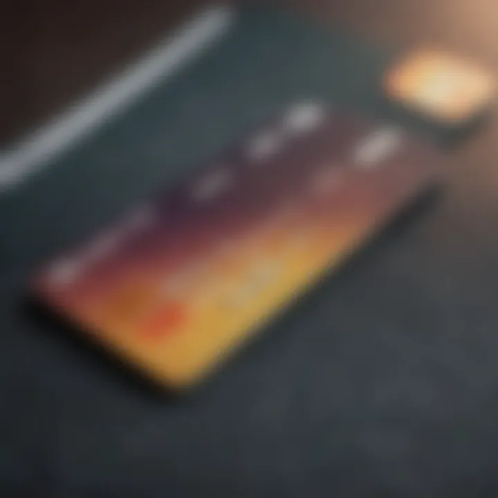 Close-up of a credit card on a financial report