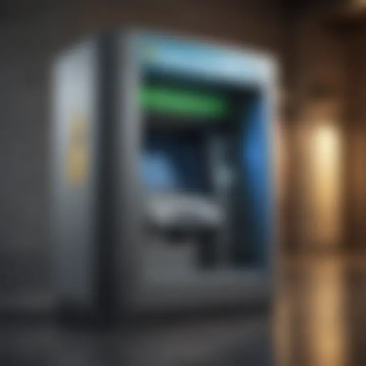 Illustration showcasing ATM security features