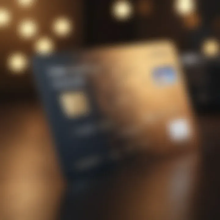 Elegant credit card design with abstract financial patterns