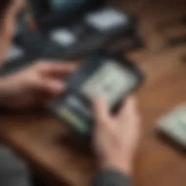 Effective Cash Management Strategies for Chime Users A user managing finances with a Chime card on a smartphone