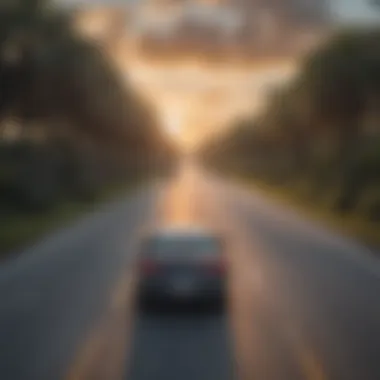 A scenic view of Florida's roads highlighting the importance of car insurance.