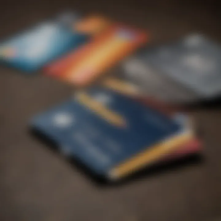 An illustration showcasing various co-branded credit cards