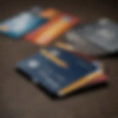 Diverse Co-Branded Credit Card Options An illustration showcasing various co-branded credit cards