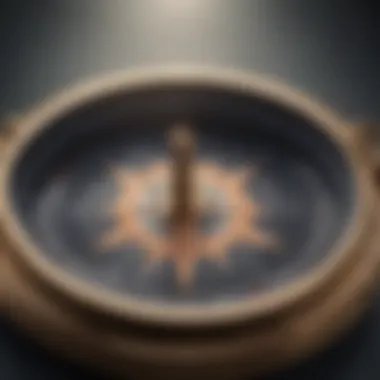 Guiding Towards Financial Stability Artistic depiction of a compass pointing towards financial stability