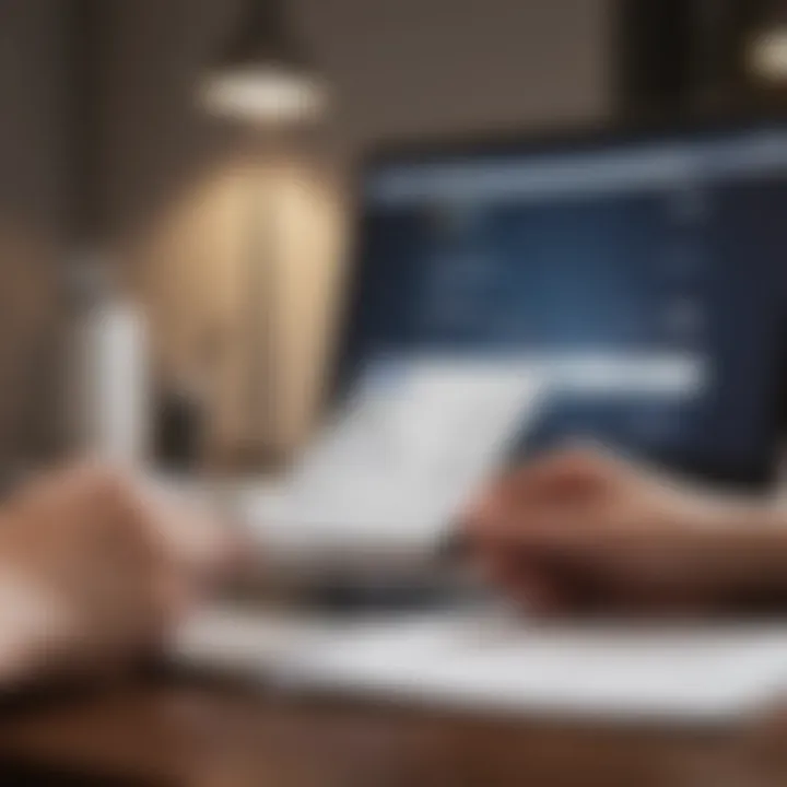 A digital application form being filled out on a laptop