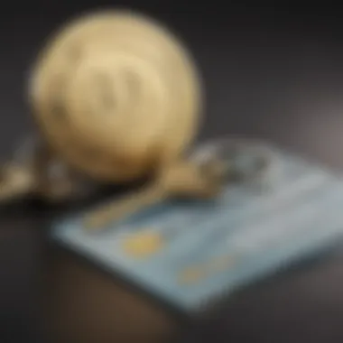 Access to Benefits Golden key unlocking credit score illustration