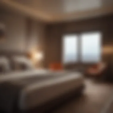 Contemporary Hotel Room Comfort Hotel room with modern amenities and comfortable bedding