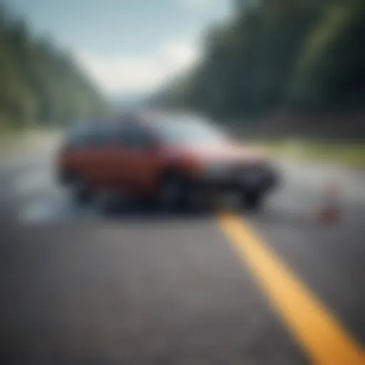 Vehicle breakdown on the highway