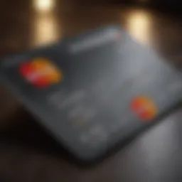 Digital banking interface displaying Mastercard balance
