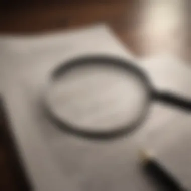 Investigating Public Records A magnifying glass over a digital document representing public records.