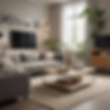 Chic IKEA Furniture Showcase Elegant IKEA furniture in a modern living room setting
