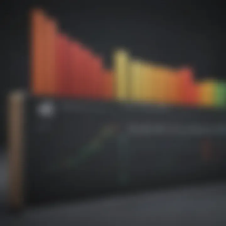 A bar graph showing the impact of different credit scores on borrowing rates