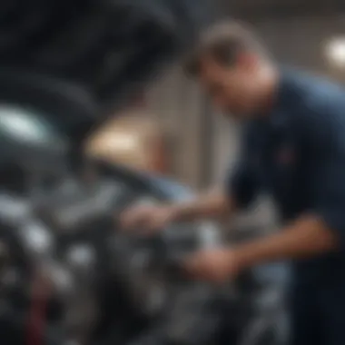 Mechanic Inspecting Car Engine