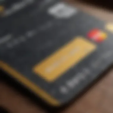 Innovative technology concept with a low limit credit card as the focal point