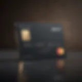 Minimalistic credit card design on a sophisticated background