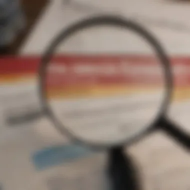 Detailed Credit Report Analysis Magnifying glass examining credit report