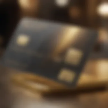 Luxury credit card with gold accents