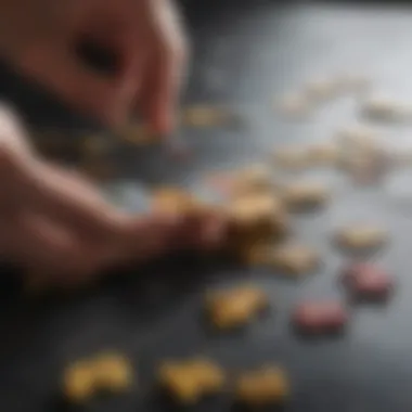 Conceptual image of a person strategically arranging insurance puzzle pieces for savings