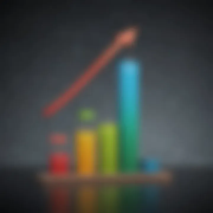 Creative depiction of a savings bar graph with insurance icons