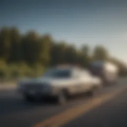 MetLife auto towing vehicle on the road