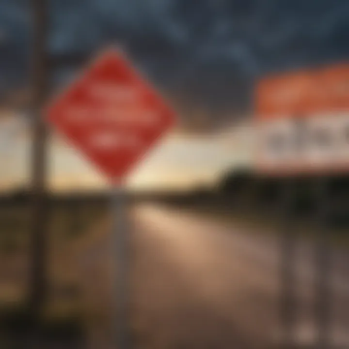 Road Sign Showing Minimum Coverage Limits in Texas