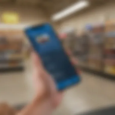 Mobile app interface for managing Walmart gift card balance