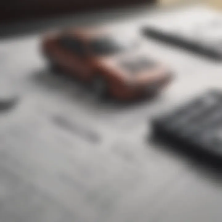A calculator and paperwork representing financial decisions