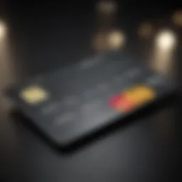A modern credit card design showcasing various features