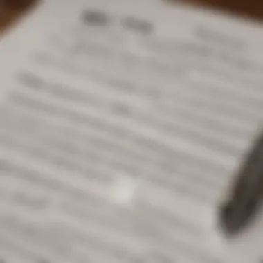 A close-up of a loan agreement with a pen